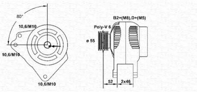 MAGNETI MARELLI 943355144010 -  Генератор